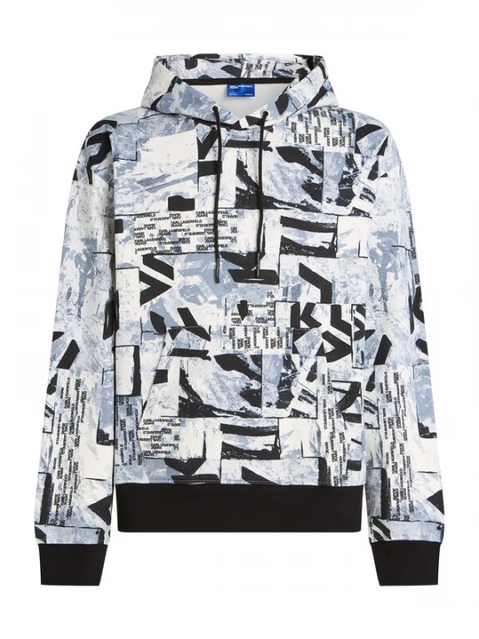 Obrázek produktu KARL LAGERFELD JEANS Mikina chladná modrá / černá / bílá
