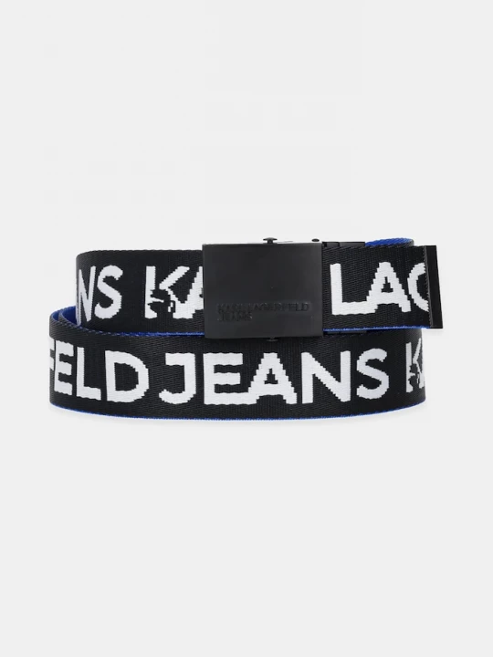 Obrázek produktu Karl Lagerfeld Jeans oboustranný pásek černá
