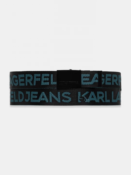 Obrázek produktu Karl Lagerfeld Jeans oboustranný pásek černá