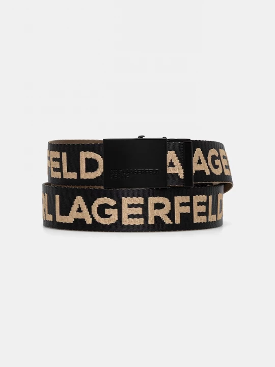 Obrázek produktu Karl Lagerfeld Jeans oboustranný pásek černá
