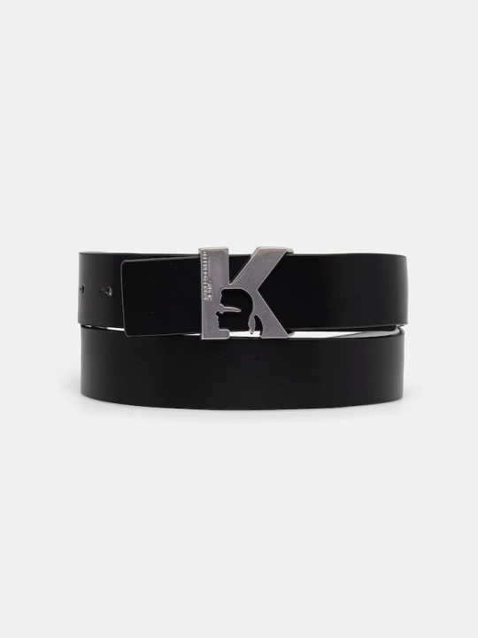 Obrázek produktu Karl Lagerfeld Jeans oboustranný pásek dámský kožený černá