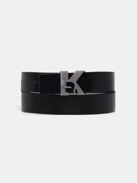 Obrázek produktu Karl Lagerfeld Jeans oboustranný pásek pánský kožený černá