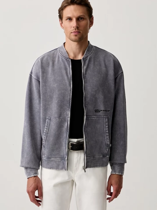 Obrázek produktu Karl Lagerfeld Jeans rozepínací mikina pánská bavlněná modrá