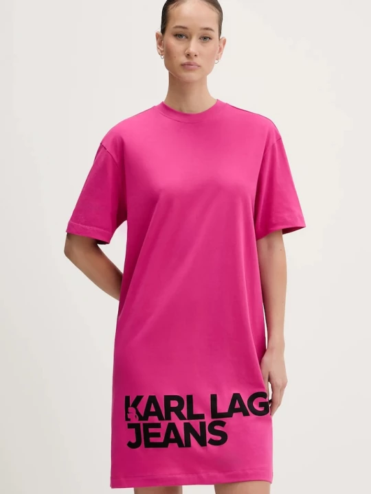 Obrázek produktu Karl Lagerfeld Jeans šaty bavlněné růžová