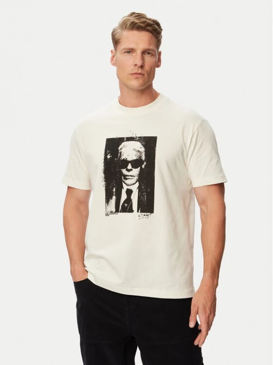 Obrázek produktu Karl Lagerfeld Jeans T-Shirt B3M17006 Krémová Regular Fit
