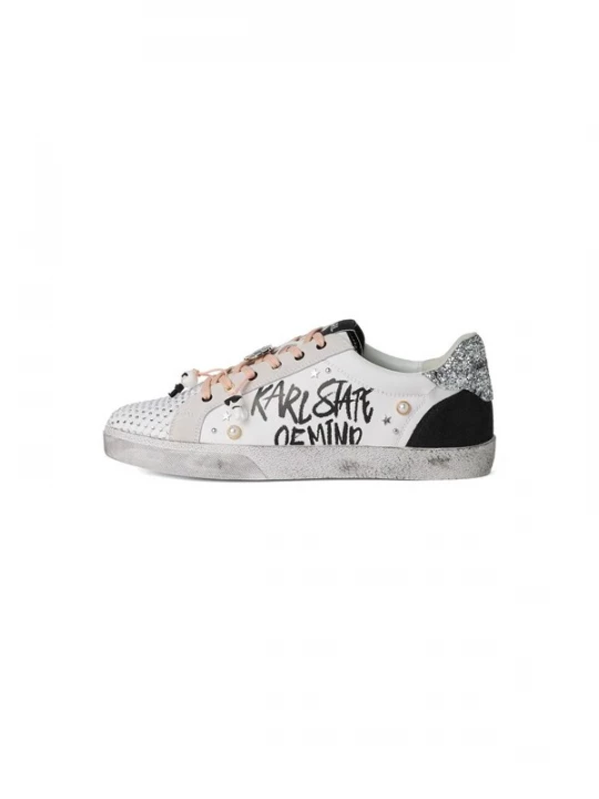 Obrázek produktu KARL LAGERFELD JEANS Tenisky 'Skool State Of Mind' černá / stříbrná / perlově bílá / offwhite