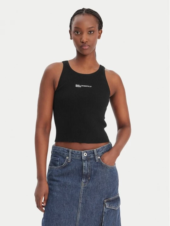 Obrázek produktu Karl Lagerfeld Jeans Top B1W18024 Černá Slim Fit