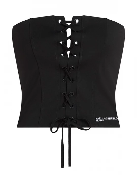 Obrázek produktu KARL LAGERFELD JEANS Top černá / bílá