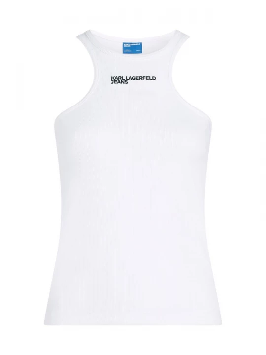 Obrázek produktu KARL LAGERFELD JEANS Top tmavě zelená / bílá