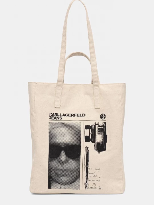 Obrázek produktu Karl Lagerfeld Jeans tote taška dámská bavlněná béžová