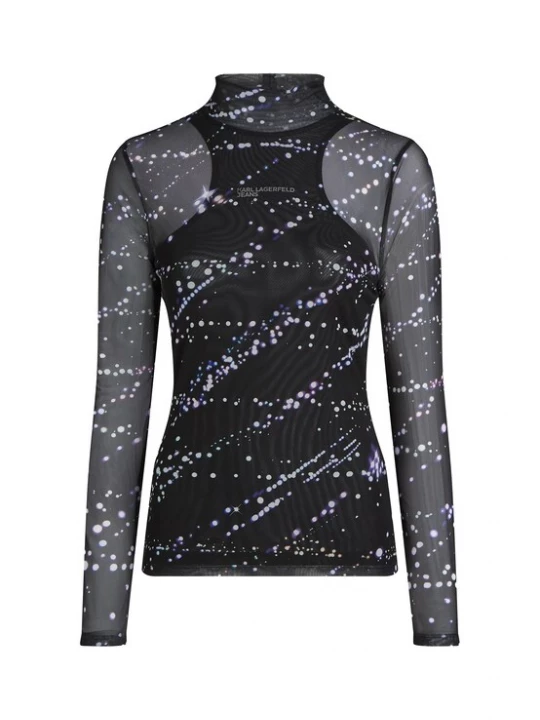 Obrázek produktu KARL LAGERFELD JEANS Tričko fialová / pitaya / černá / offwhite