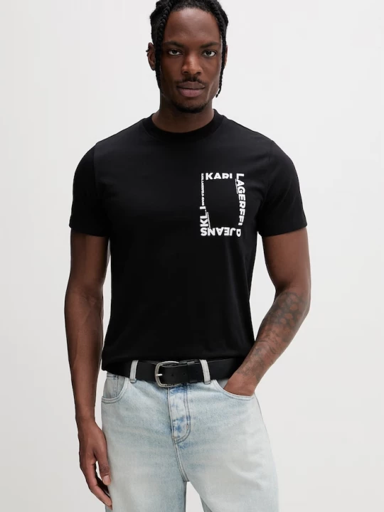 Obrázek produktu Karl Lagerfeld Jeans tričko pánské bavlněné černá