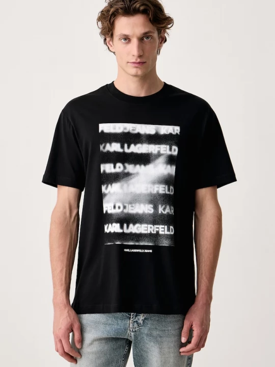 Obrázek produktu Karl Lagerfeld Jeans tričko pánské bavlněné černá