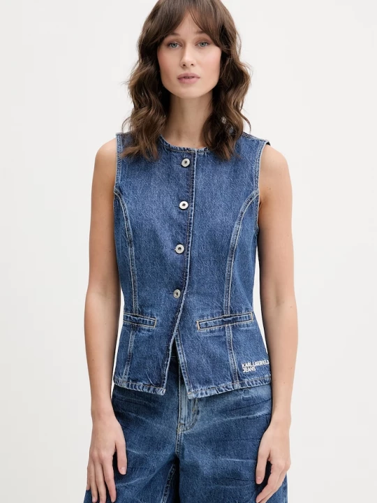 Obrázek produktu Karl Lagerfeld Jeans vesta dámská džínová modrá