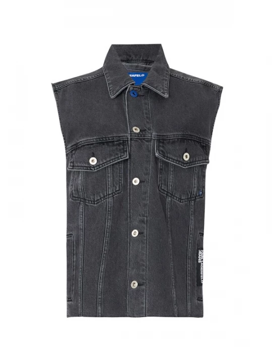 Obrázek produktu KARL LAGERFELD JEANS Vesta královská modrá / černá / černá džínovina
