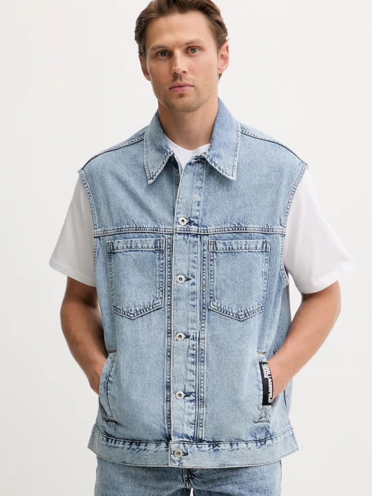 Obrázek produktu Karl Lagerfeld Jeans vesta pánská džínová modrá