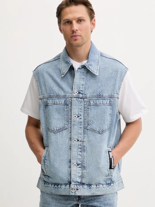 Obrázek produktu Karl Lagerfeld Jeans vesta pánská džínová modrá