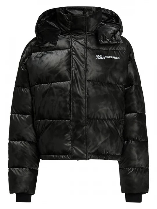 Obrázek produktu KARL LAGERFELD JEANS Zimní bunda černá / bílá