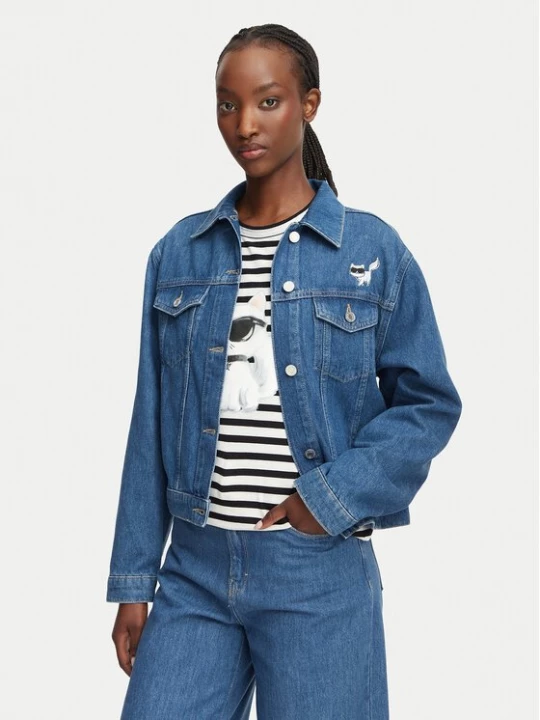 Obrázek produktu KARL LAGERFELD Jeansová bunda B3W14010 Modrá Regular Fit