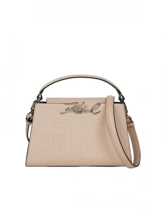 Obrázek produktu Karl Lagerfeld Kabelka 'Karl Lagerfeld Sac Bandoulière Signature Mini Croco Cuir Rose Nude' pink