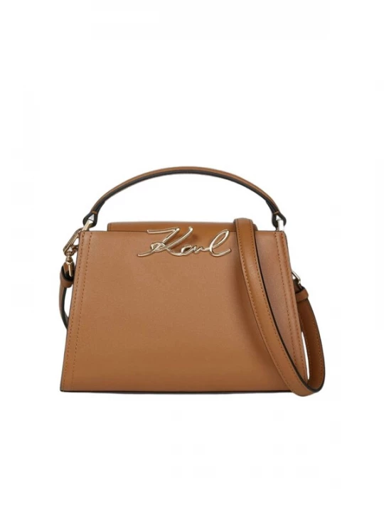 Obrázek produktu Karl Lagerfeld Kabelka 'Karl Lagerfeld Sac Bandoulière Signature Mini Cuir Caramel' hnědá