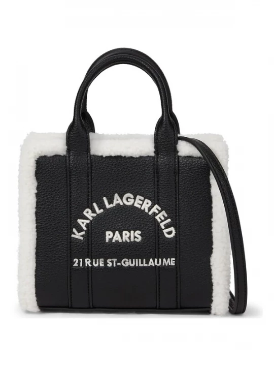 Obrázek produktu Karl Lagerfeld Kabelka 'Rue St-Guillaume' černá / barva bílé vlny