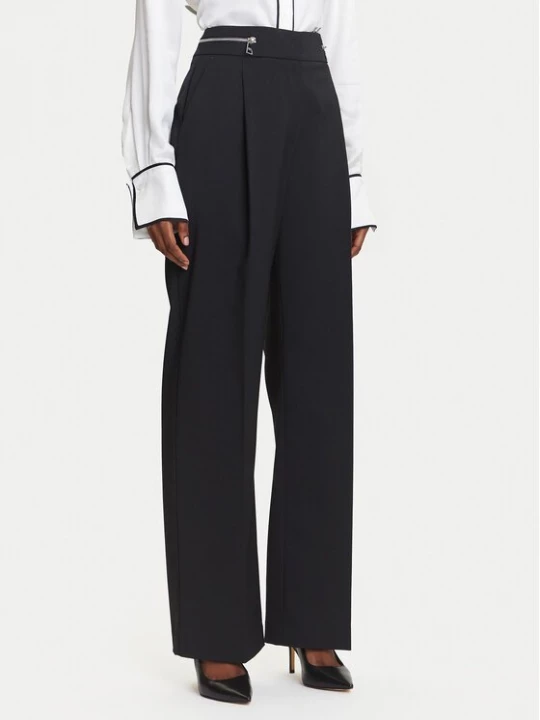 Obrázek produktu KARL LAGERFELD Kalhoty z materiálu A3W10099 Černá Straight Fit