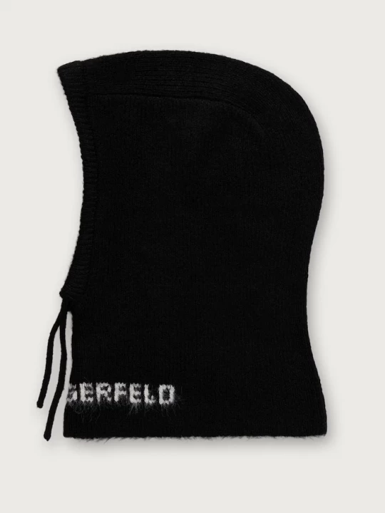 Obrázek produktu Karl Lagerfeld kapuce dámská s příměsí vlny černá
