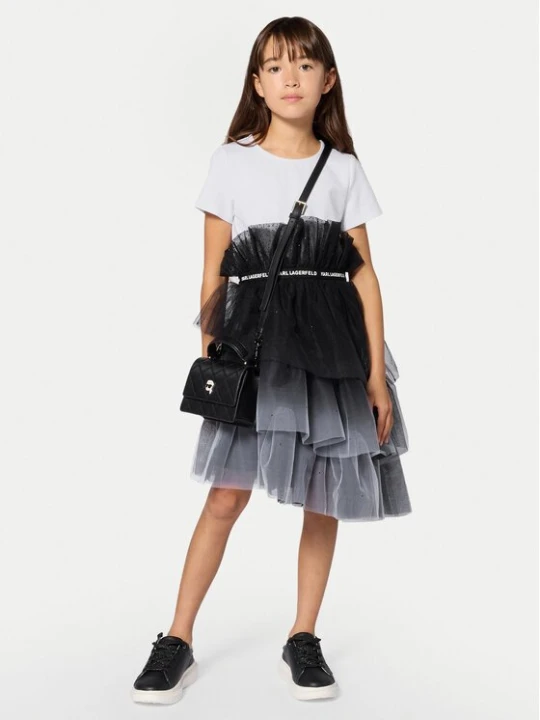 Obrázek produktu Karl Lagerfeld Kids Elegantní šaty Z31326 S Černá Regular Fit