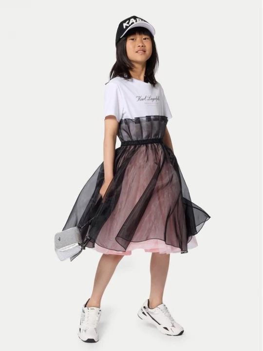 Obrázek produktu Karl Lagerfeld Kids Každodenní šaty Z31140 S Růžová Regular Fit
