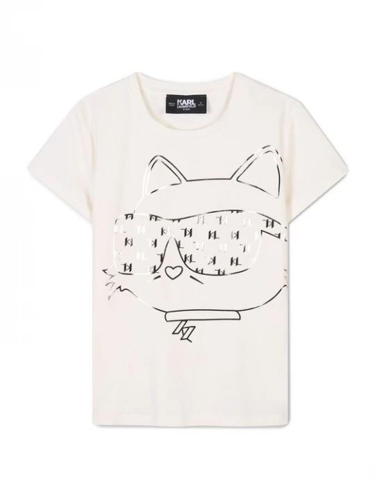 Obrázek produktu Karl Lagerfeld Kids T-Shirt Z30447 D Écru Regular Fit
