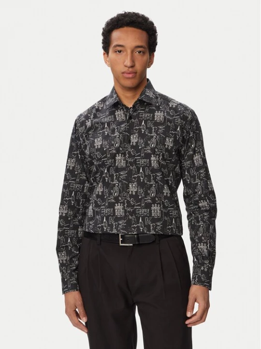 Obrázek produktu KARL LAGERFELD Košile 605000 563613 Černá Regular Fit