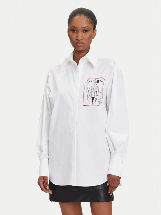 Obrázek produktu KARL LAGERFELD Košile A3W11040 Bílá Relaxed Fit