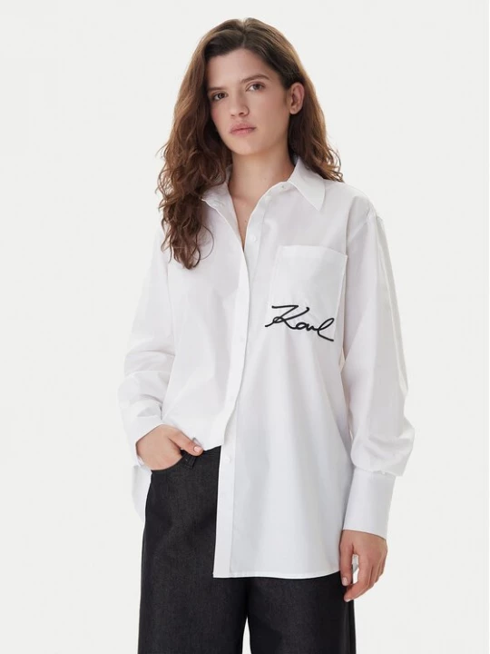 Obrázek produktu KARL LAGERFELD Košile B1W11013 Bílá Relaxed Fit