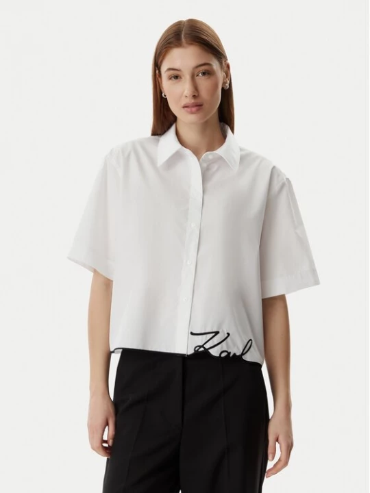 Obrázek produktu KARL LAGERFELD Košile B2W11017 Bílá Loose Fit