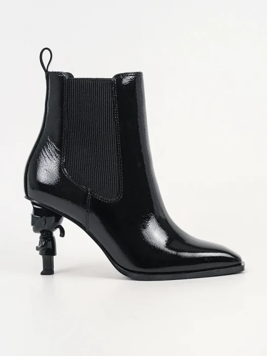 Obrázek produktu Karl Lagerfeld kotníkové boty na platformě dámské kožené Karl Nft Heel černá