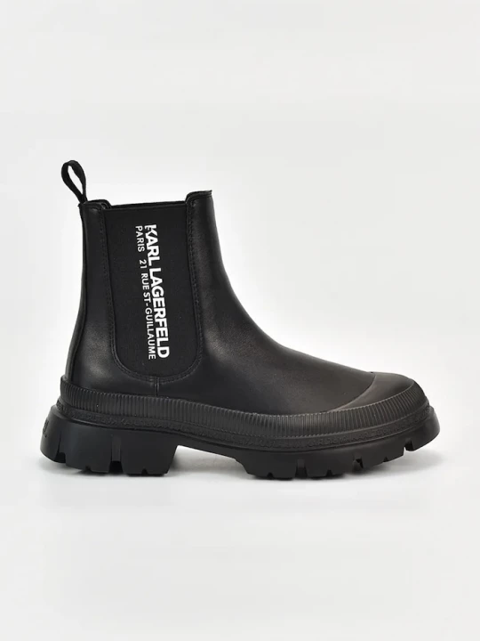 Obrázek produktu Karl Lagerfeld kotníkové Chelsea boty pánské kožené Trekka Mens černá