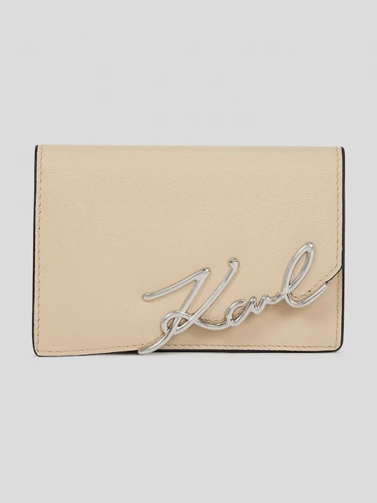 Obrázek produktu Karl Lagerfeld Kožená peněženka Karl Lagerfeld K/SIGNATURE béžová