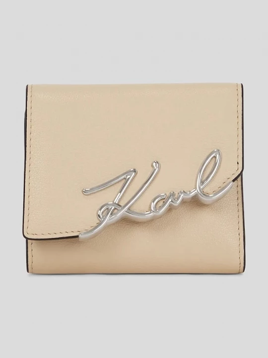 Obrázek produktu Karl Lagerfeld Kožená peněženka Karl Lagerfeld K.SIGNATURE béžová