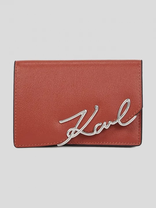 Obrázek produktu Karl Lagerfeld Kožená peněženka Karl Lagerfeld K/SIGNATURE červená