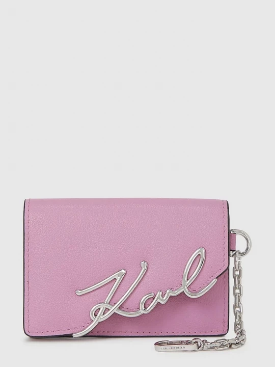 Obrázek produktu Karl Lagerfeld Kožená peněženka Karl Lagerfeld K/SIGNATURE růžová
