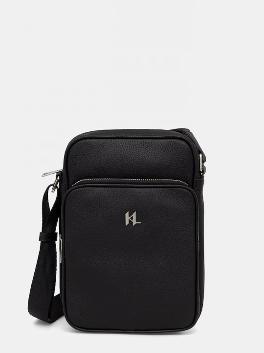 Obrázek produktu Karl Lagerfeld Kožená taška Karl Lagerfeld černá