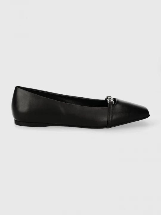 Obrázek produktu Karl Lagerfeld Kožené baleríny KONNIE černá
