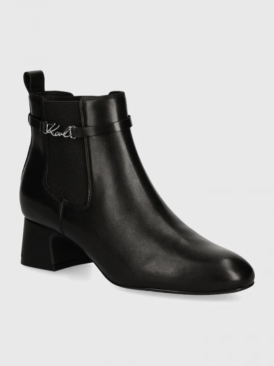 Obrázek produktu Karl Lagerfeld Kožené kotníkové boty BONNIE černá