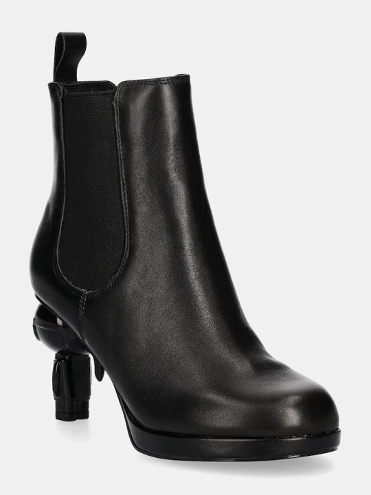 Obrázek produktu Karl Lagerfeld Kožené kotníkové boty Karl Lagerfeld IKON ISLAND černá