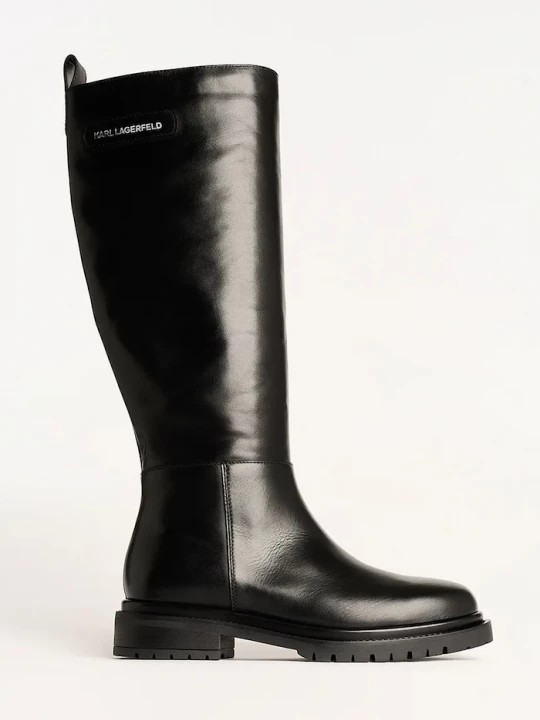 Obrázek produktu Karl Lagerfeld Kožené kozačky Karl Lagerfeld BINKY černá