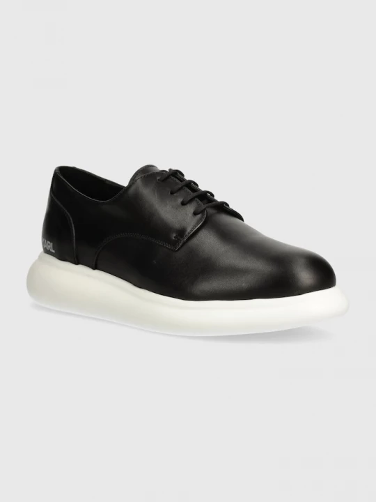 Obrázek produktu Karl Lagerfeld Kožené polobotky Karl Lagerfeld GRANBY černá