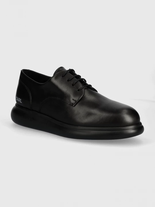 Obrázek produktu Karl Lagerfeld Kožené polobotky Karl Lagerfeld GRANBY černá