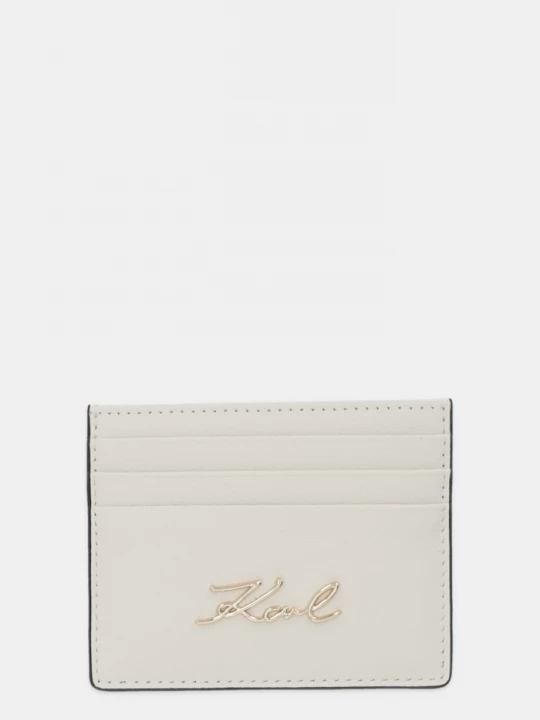 Obrázek produktu Karl Lagerfeld Kožené pouzdro na karty Karl Lagerfeld K/SIGNATURE
