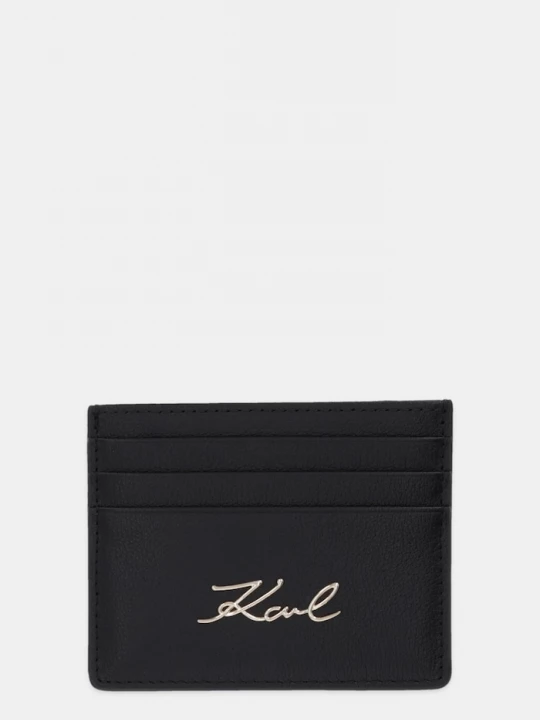 Obrázek produktu Karl Lagerfeld Kožené pouzdro na karty Karl Lagerfeld K/SIGNATURE černá